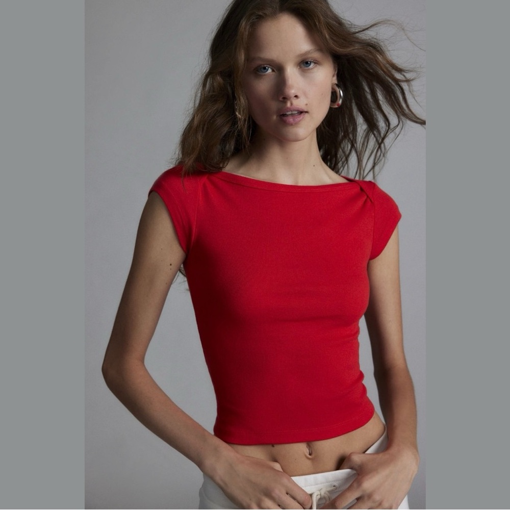 Urban Outfitters BDG Willow Short Sleeve Boat Neck Tee